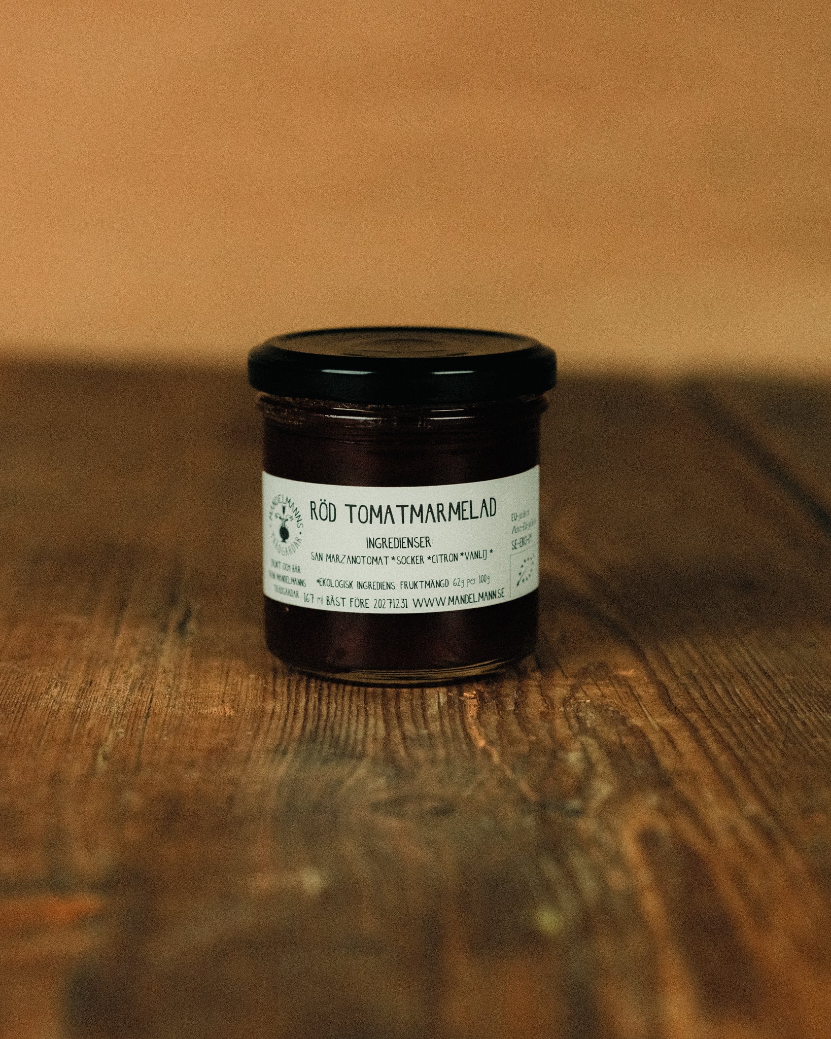 Röd Tomatmarmelad - ekologisk marmelad från Mandelmanns trädgård